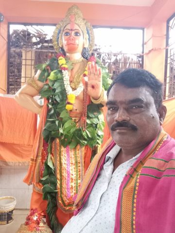 శ్రీ ఆంజనేయం అర్చన పూజ, photo from Koneti Narasinga Rao